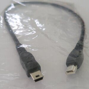 Short USB 2.0 Type-B Male to Mini-B 5-Pin Male Data Cable - Black